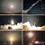 북한 조선중앙통신이 31일 공개한 전날 밤 평양국제비행장에서 북동방향으로 전술탄도미사일 2발을 발사하는 모습. 연합뉴스