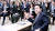  윤석열 대통령이 지난 2월 7일 세종시 정부세종컨벤션센터에서 열린 '대통령과의 대화'에서 공직자들과 대화하고 있다. 사진 대통령실 