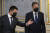 지난해 1월 19일(현지시간) 우크라이나 키예프에서 만난 볼로디미르 젤렌스키 우크라이나 대통령(왼쪽)과 토니 블링컨 미 국무장관. EPA=연합뉴스