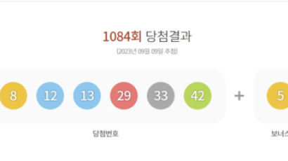 1084회 로또 1등 15명…당첨금 각 17억4000만원