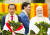 쥐스탱 트뤼도 캐나다 총리(가운데)가 뉴델리에서 열린 G20 정상회의에서 나렌드라 모디 인도 총리(오른쪽) 뒤를 지나가고 있다. AP=연합뉴스