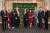 오세훈 서울시장(사진 오른쪽에서 두 번째)이 19일(현지 시각) 미국 뉴욕에서 열린 C40 도시기후리더십그룹 운영위원회의에서 참석자들과 기념촬영을 하고 있다. 사진 서울시