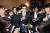 한동훈 법무부 장관이 21일 더불어민주당 이재명 대표에 대한 체포동의안이 가결된 뒤 국회 본회의장을 나서고 있다. 연합뉴스