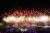 2023순천만국제정원박람회가 개막한 지난 3월 31일 전남 순천시 동천에 마련된 수상 특설무대에서 열린 개막식에서 불꽃쇼가 펼쳐지고 있다. 뉴스1