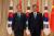 항저우 아시안게임 개막식 참석을 위해 중국을 방문한 한덕수 국무총리가 23일 오후 중국 항저우에서 시진핑 중국 국가 주석과 만나 악수하는 모습. 국무총리실.