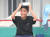 25일 중국 항저우 첸탕 롤러 스포츠 센터에서 열린 19회 항저우 아시안게임 스케이트보드 남자 파크 종목에서 스케이트보드 문강호가 기술을 선보이고 있다. 항저우(중국)=장진영 기자