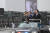 윤석열 대통령이 26일 성남 서울공항에서 열린 건군 제75주년 국군의날 기념식에서 국군 장비 부대를 사열하고 있다. 대통령실