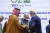 조 바이든 미국 대통령(오른쪽)이 지난 9월 G20 정상회의에서 나렌드라 모디 인도 총리(가운데), 무함마드 빈살만 사우디아라비아 왕세자와 인사를 나누고 있다. [AP=연합뉴스]