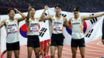 한국 남자 400ｍ계주, 한국타이기록으로 37년 만에 동메달