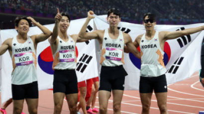 한국 남자 400ｍ계주, 한국타이기록으로 37년 만에 동메달
