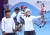 4일 중국 항저우 푸양 인후 스포츠센터에서 열린 2022 항저우 아시안게임 양궁 컴파운드 혼성전 결승에서 소채원이 활시위를 놓고 있다. 연합뉴스