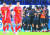 지난 1일 중국 항저우 황룽 스포츠센터 스타디움에서 열린 2022 항저우 아시안게임 남자 축구 8강전 중국과의 경기. 전반 홍현석이 선제골을 넣은 뒤 동료들과 기뻐하고 있다. 이 경기 뒤 다음 응원페이지엔 해외 IP를 통한 클릭이 쏟아졌다. 연합뉴스