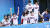  한국 야구대표팀 선수들이 5일 항저우 아시안게임 수퍼라운드 일본전에서 노시환이 8회 적시타를 때려내자 환호하고 있다. 연합뉴스 