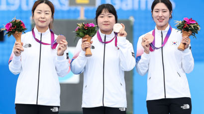 한국 컴파운드 양궁, 여자 단체전 동메달…3연패 도전은 실패