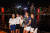 LET 아람코 팀 시리즈를 앞두고 홍콩 야경을 배경으로 포토콜을 한 고진영과 카를로타 시간다, 허무니, 앤 반담, 티파니 찬(왼쪽부터). 사진 LET