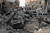 9일(현지시간) 이스라엘 공습으로 가자지구 내 건물이 붕괴한 모습. AFP=연합뉴스