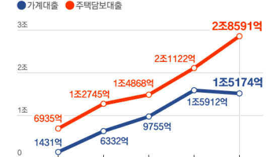 주담대 한달새 2.8조 늘어, 2년 만에 최대폭 증가