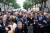 프랑스 국회의장 등이 참여한 이스라엘 지지 집회가 9일(현지시간) 파리시내에서 열리고 있다. EPA=연합뉴스