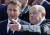 10일(현지시간) 독일을 방문한 에마뉘엘 마크롱 프랑스 대통령(왼쪽)과 올라프 숄츠 독일 총리가 대화하고 있다. AFP=연합뉴스