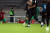 EOU컵 2차전에서 한국을 상대로 후반 종료 직전 동점골을 터뜨린 레다 랄라우이가 세리머니를 하고 있다. 사진 대한축구협회