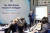 12일 부산 해운대 누리마루APEC하우스에서 국제해양협의체 '씨보스(SeaBOS)' 연례 회의 참석자들이 칼 폴케 스톨홀름회복센터 설립자의 발표를 듣고 있다. 사진 동원산업