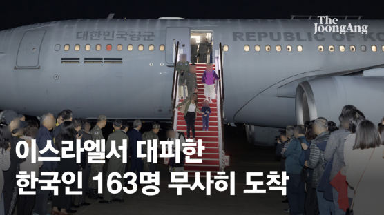 [속보] 한국인 163명 이스라엘서 무사히 왔다…서울공항 도착