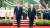  지난 6월 14일 중국을 방문한 마흐무드 압바스 팔레스타인 자치정부 수반(오른쪽)이 시진핑 중국 국가주석과 인민대회당에서 의장대를 사열하고 있다. 신화=연합뉴스