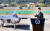 윤석열 대통령이 17일 성남 서울공항에서 열린 ‘서울 아덱스 2023’ 개막식에서 KF-21 전투기를 소개하고 있다.