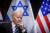 조 바이든 미국 대통령이 18일(현지시간) 이스라엘 텔아비브에서 베냐민 네타냐후 이스라엘 총리와 만나 이스라엘과 하마스 간의 전쟁에 대해 논의했다. UPI=연합뉴스