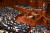 기시다 후미오 일본 총리가 23일 임시국회 개회를 맞아 국회에서 소신 표명 연설을 하고 있다. AFP=연합뉴스