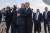 지난 18일(현지시간) 조 바이든 미국 대통령이 이스라엘을 찾아 벤자민 네탄야후 총리를 껴안고 위로하고 있다. AP=연합