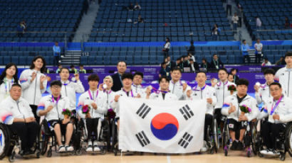휠체어 농구, 예선서 이겼던 일본에 결승서 분패… 항저우 APG 은메달