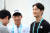 시각 장애인 사이클 국가대표 김정빈(오른쪽)과 경기파트너 윤중헌. 두 사람은 2022 항저우 장애인아시아경기대회 3관왕에 올랐다. 사진 대한장애인체육회