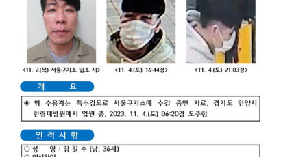 또 검정옷 갈아입은 김길수…현상금 1000만원, 2배로 올랐다