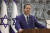 지난 10월 12일 이츠하크 헤르초그 이스라엘 대통령이 예루살렘 대통령 관저에서 하마스에 대한 이스라엘의 전쟁에 대해 외신 기자들을 대상으로 브리핑을 하고 있다. EPA=연합뉴스