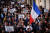 12일(현지시간) 프랑스 파리에서 반유대주의에 항의하는 시민들이 거리 시위를 벌이고 있다. AFP=연합뉴스