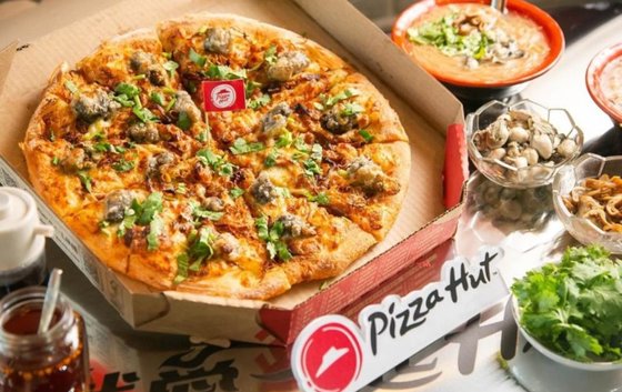 2023년 5월 대만 피자헛에서 출시한 고수 피자. 사진 피자헛 홈페이지 캡처