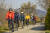 지난 11일 남한강 자전거길을 달리는 씨투서밋 참가자들. 자전거·키누·트레킹 중 첫번째 종목이다. 사진 몽벨