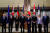 8일 일본 도쿄에서 열린 주요 7개국(G7) 외교장관 회의에 참석한 각국 대표들이 기념 촬영을 하고 있다. 연합뉴스