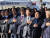 20일 강원도 양양군 설악산국립공원 에서 열린 오색케이블카 착공식에 참석한 내빈들이 국민의례를 하고 있다. [뉴스1]