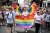 지난 7월 영국 런던 거리에서 열린 성소수자 퍼레이드. AFP=연합뉴스