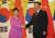박근혜 대통령이 2015년 9월 2일 중국 베이징 인민대회당에서 시진핑 국가주석과 정상회담을 가졌다. 두 정상이 회담에 앞서 악수하고 있다. 중앙포토