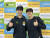 선발전 자유형 200ｍ에서 세계선수권 출전권을 따낸 황선우(왼쪽)와 김우민. 배영은 기자