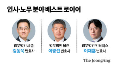 해고·산재 사내분쟁 해결 돕는다, 김동욱·이광선·이재훈 [중앙일보 변호사평가-인사·노무]