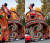 순록 캐릭터가 미니마우스의 치마를 들어올리는 모습(왼쪽)과 미니마우스가 순록 캐릭터에게 삿대질하며 화를 내는 모습. 사진 X 캡처