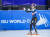 쇼트트랙 월드컵 3차대회 여자 1500m에서 금메달을 따낸 뒤 쌍권총 세리머니를 하는 김길리. 신화=연합뉴스