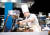 10월 5일(현지 시각) 이탈리아 밀라노에서 개최된 산펠레그리노 영 셰프 아카데미 2023 결선에서 이안 고 셰프가 ‘헤리티지 램’을 요리하고 있다. [산펠레그리노 영 셰프 아카데미]