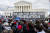 지난 1월 20일(현지시간) 낙태 반대 시위대들이 미국 워싱턴 Dc 연방대법원 앞에서 열린 ‘생명을 위한 행진’ 집회를 벌이고 있다. AFP=연합뉴스