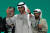 13일(현지시간) 아랍에미리트 두바이에서 열린 제28차 유엔 기후변화협약 당사국총회(COP28)에서 술탄 알 자베르 의장이 폐막을 알리며 제스처를 취하고 있다. AP=연합뉴스