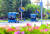 지난 7월 6일 자율주행 관광버스가 네이멍구(內蒙古)자치구 어얼둬쓰(鄂爾多斯)시 캉바스(康巴什)구 거리를 달리고 있다. 신화통신